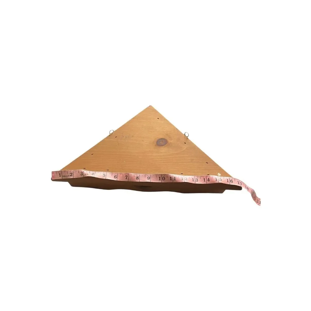 Vintage 90s Wooden Heart Cut Out Corner Wall Shelf Cottagecore Country Farmhouse
